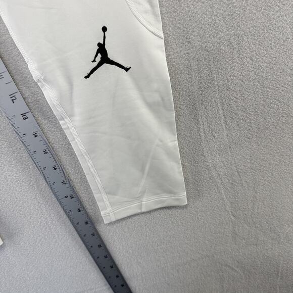 Jordan Compression Tights Men's XL White 3/4 Length Training Workout Jumpman NEW - Picture 5 of 11